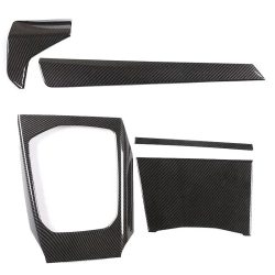 Für BMW 3er 4er G20 G21 G22 2020-2025 ABS Carbonfaser Schalttafelabdeckung Interieur-Kit Zierleisten Aufkleber Autozubehör