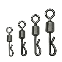 50 stücke Lager Wirbel Angeln Stecker Q Geformt Schnell Ändern Wirbel Für Karpfen Angeln Terminal Tackle Zubehör