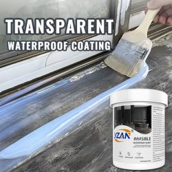 450 g Polyurethan-Wasserdichtbeschichtung Unsichtbarer Pasten-Dichtungskleber mit Pinsel Klebstoff Reparatur-Nanokleber für Hausdach, Badezimmer Frostbeständiger Wandriss-Reparaturkleber Leicht