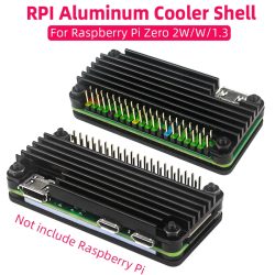 Raspberry Pi Zero 2 W Aluminium-Kühlgehäuse, gepanzertes Gehäuse mit Silikon-Pad, Passibe-Kühlkörper für Pi Zero 2 W W 1.3