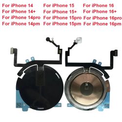 OEM Kabellose Ladespule NFC-Antenne Ersatz mit LED-Blitzlicht Flexkabel für iPhone 14 15 16 Plus Pro 16 Pro Max Teile