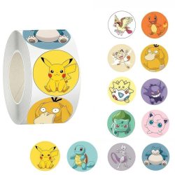 500PCS/Rolle Nette Pokemon Pikachu Cartoon Anime Dicht Aufkleber Dekoration DIY PVC Laptop Aufkleber Graffiti Stiker Belohnung Geschenk spielzeug