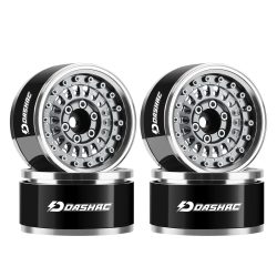 DashRC 1,9-Zoll Beadlock-Räder Aluminiumfelgen mit Negativem Offset 4 Stück für 1/10 RC Crawler SCX10 TRX4 TRX6 RC4WD D90