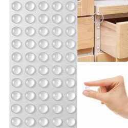 100 Stück selbstklebende Türstopper, Gummidämpfer, Puffer, Schrankstoßstangen, Silikon-Möbelpolster, Kissen, Schutzpolster