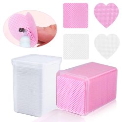 200 Teile/schachtel Fusselfreie Nageltücher Wimpernverlängerung Kleber Tücher Reiniger Tuch Vliesstoff Nagel Gel Nagellackentferner Baumwolle Pads