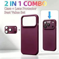 3/2/1 Set Luxus-Handyhüllen aus Flüssigsilikon für iPhone 18 17 Pro Max mit mattem Schutzfilm für die Kameralinse 18 17 Pro Max