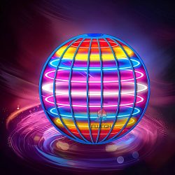 Flying Ball Suspension Color LED Automatischer Bumerang Ball Black Tech Magic Ball Flying Toys Gyroscopic Anti-Schwerkraft für Kinder