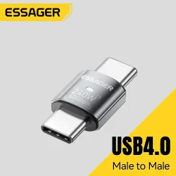 Essager USB4.0 40 Gbit/s OTG-Konverter 240 W Stromversorgung rechtwinkliger USB-C-Datenübertragungsadapter für Telefon MacBook Tablet 8K60 Hz