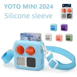 Silikon-Schutzhülle für Geschichtenerzählgerät, Stoßfest mit Schultergurt, Tragetasche für Yoto Mini 2024 YXPJ02