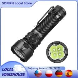 Sofirn SR15 4500LM Taschenlampe SFT25R Leistungsstarkes LED-Licht 21700 USB C wiederaufladbare Entladungstaschenlampe