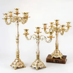 3/5-armiger Europäischer Retro-Kerzenständer für Hochzeiten, Hotels, Westliche Restaurants, Candlelight-Dinner, Exquisite Dekoration