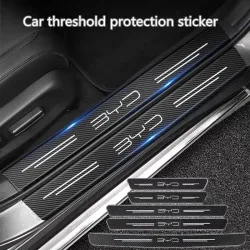 3D Carbonfaser Autoaufkleber Türeinstiegsleisten-Seitenschutz DIY Klebestreifen für BYD F3 E6 Yuan Plus Atto F0 G3 I3 Ea1 Song Max