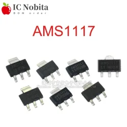 20PCS AMS1117 1,2 V 1,5 V 1,8 V 2,5 V 3,3 V 5V ADJ LM1117 1117 linearer Spannungsregler SOT223 IC Neu