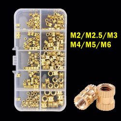M2 M2,5 M3 M4 M5 M6 Messing Wärme Einsatz Mutter Hot Melt Nutinsert Gewinde Rändel Doppel Twill Einbettung Muttern 3D Drucker Zubehör