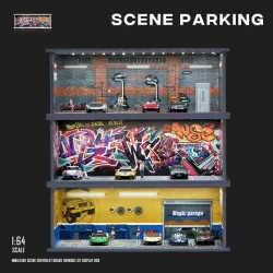 1/64 Garage Szene Modells zene mit Licht version Simulation Modells zene Dekoration sammeln (ausgenommen Puppen und Automodelle)