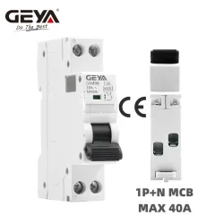 GEYA GYM9N 1P+N MCB 6A 10A 16A 20A 25A 32A 40A 220V AC Leistungsschalter 6KA C Curve B Curve