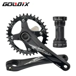 GOLDIX 104BCD MTB-Kurbelgarnitur, 165 mm, 170 mm, 175 mm Kurbel, rundes/ovalales Kettenblatt, 32 Zähne/34 Zähne/36 Zähne/38 Zähne, schmales breites Kettenrad für den Berg