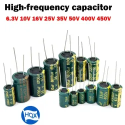 Aluminium-Elektrolytkondensator 6,3V 10V 16V 25V 35V 50V 400V 450V 470UF 100UF 220UF 330UF 470UF 680UF 1000UF 47UF 10UF 22UF 1UF