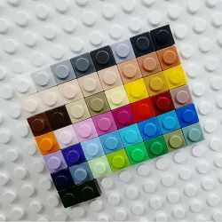 100 Stücke DIY Ziegel Teile 3024 1x1 Platte Pädagogische Tech Bau Assmble Kompatible Block Teile Spielzeug für Kind Kinder