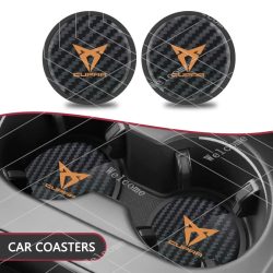2 Stück Auto-Getränkeuntersetzer, wasserdicht, rutschfest, für Seat Cupra Ateca Born Leon IBIZA Raval Formentor Terramar Ventilkern