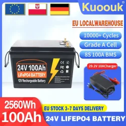 12V 24V 100Ah 150Ah 200Ah 350Ah Lifepo4 Lithium-Eisenphosphat-Batterie mit eingebautem BMS für Wohnmobile, Outdoor-Camping, Golfcarts, Solarspeicher, steuerfrei