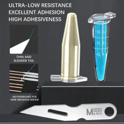 MaAnt M100 Flywire Leitfähige Nano-Silberpaste für Handy-Bildschirm, grüne/gelbe Linienreparatur, geringe Widerstands-Silberpaste