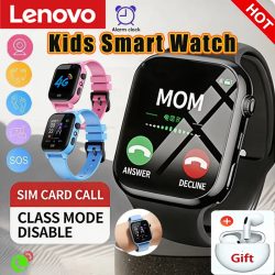 Lenovo 2027 Kinder 5G Smartwatch GPS SOS Videoanruf HD-Kamera Wasserdicht SIM-Karten-Unterstützung Kopfhörer Kinderuhr für Jungen & Mädchen