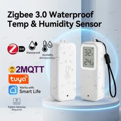 Zigbee 3.0 Temperatur- und Feuchtigkeitssensor, IP65 Wasserdicht, Tuya Smart Life Innen-/Außen-Smart-Home-Sensor, Zigbee-Gateway Erforderlich