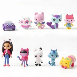 NEU 10 Stück Anime-Figuren Spielzeug Gab Lächelnde Auto-Katze Umarmungspuppen Mercat Cartoon Geburtstagsgeschenk