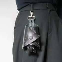 Münzbörse aus PU-Leder, Gothic-Tasche mit Fledermausmotiv, Schlüsselanhänger, Geldbörse mit faltbaren Flügeln für Einkauf, Reisen, Arbeit, Schule, Veranstaltungen, Outdoor