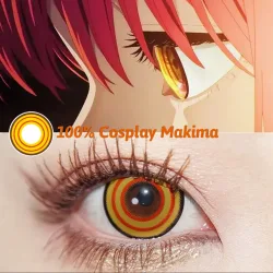 JeweLens, 2 Stück Colorcon Farbkontaktlinsen Jahresgelbe Kontaktlinsen mit Abschluss Kostenloser Versand Makima Cosplay