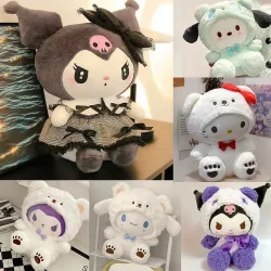 2026 Neue Kawaii 25cm Sanrio Plüschtier Jade Dog Kuromi Anziehpuppe Plüschtier Stofftier Patung Puppen Geburtstagsgeschenk