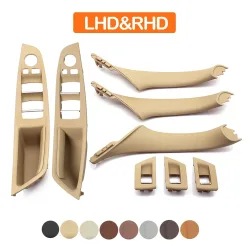 Lhd rhd beige schwarz braun oyster auto innen tür armlehne innen zug griff set für bmw 5er f10 f11 523i 525i 528i 530i