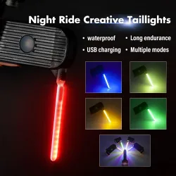 Fahrrad Rücklicht Fahrrad Rücklicht wasserdicht Cob Fahrrad Rücklicht LED Warnleuchten USB kosten pflichtig MTB Rennrad Zubehör