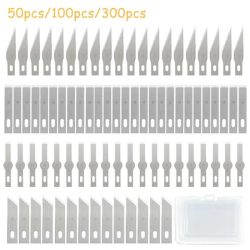 50/100Pcs Klingen Edelstahl Gravur Messer Klingen Metall Klinge Holz Carving Messer Klinge Ersatz Chirurgische Skalpell Handwerk