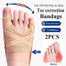 Stoff Bunion Corrector Atmungsaktive verstellbare Hallux Valgus Sleeve Spacer Separator Zehenkorrektur Sport Bunion Socken Laufen