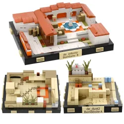 Mirage Inferno Karte Wüste Taktische Kampfzone Bausteine Realistische FPS-Spielkarte Diorama-Modell für Fans Desktop-Deko Geschenk