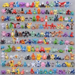 24-144 Stück Pokemon-Figuren-Modelle Pikachu Anime-Puppen 2-3CM Dekorative Ornamente Nicht Wiederholende Mini-Modell-Spielzeuge Weihnachtsgeschenk