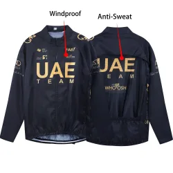 Neue Gold Winddicht Radfahren Kleidung UAE Team Radfahren Jersey Männer Mtb Rennrad Maillot Ropa Ciclismo Atmungsaktive Fahrrad t-shirt