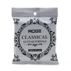 MOGE MG43 028-043 Saiten für klassische Gitarre, Nylon, silberfarben, ummantelte Drahtbeschichtung, Musikinstrumentenzubehör