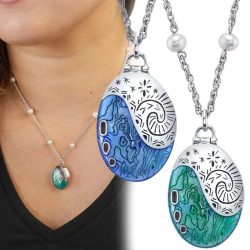 Anime-Film Moana Waialiki Cosplay Halskette Legierung Emaille Perlen Öffnungsanhänger Choker Kette Mädchen Schmuck Accessoire Requisite