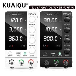 KUAIQU Einstellbares Schaltnetzteil 30V 10A 6A Labor-Tischnetzteil 60V 5A 120V 3A Ausgangsvoreinstellung Strom 20A 30A 60A