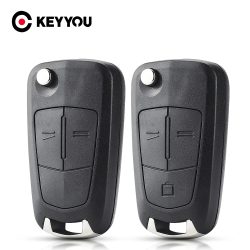 KEYYOU 2/3BNT Fernbedienungs-Schlüsselgehäuse für Vauxhall Opel Corsa Astra Vectra Signum H Vectra Autoschlüssel-Abdeckung HU43 HU100 Klinge