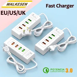 4-Port-USB-Schnellladegerät Typ C Wandladegerät für iPhone Samsung Xiaomi Huawei Telefonladegerät EU/US/UK-Stecker-Netzteil