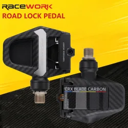 RACEWORK Carbon-Rennrad-Clip-in-Pedale, superleichter Karbonfaser-Verbundkörper, selbstsicherndes Rennradpedal mit Klickplatte