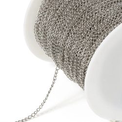 10 Meter/Rolle Edelstahlkette Basic Bluk-Ketten für die Herstellung von DIY-Schmuck