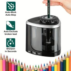 Elektrischer Spitzer, automatischer Desktop-Bleistiftspitzer, geeignet für Bleistifte (6?8 mm) für Studenten, Schule, Büro, Schreibwaren