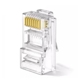 20/50/100 stücke Cat6 Cat6e RJ45 Stecker Modul Stecker 1000Mbps Ethernet Kabel Adapter Vergoldet Netzwerk Kristall köpfe