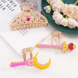 1 Stück neue Cartoon-Haarspange, süße Prinzessin, Zauberstab, Haarspange, modisches Feenhaar-Accessoire