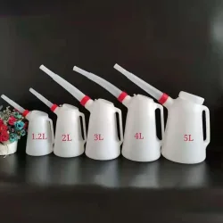 Kunststoff-Öl-Messbecher, 1,2/2/3/4/5 Liter, mit Ausgießer, Behälter, Öler, Ölmessbehälter für Auto, Motorrad
